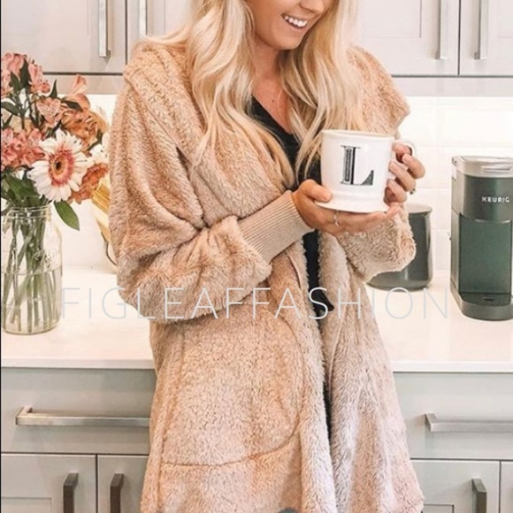 Restocked! Cozy Teddy Bear Hooded Knit Cardigan - Picture 4 of 8